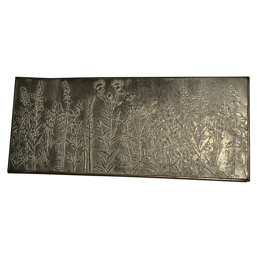 Large Botanical Metal Wall Art Rustic Farmhouse Wildflower Galvanized Decor 40